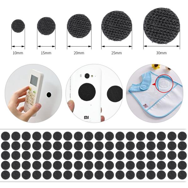 10mm Dia High Temperature Resistance Strong Adhesive Hook and Loop Dots Self Adhesive Fastener Dots