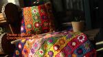 The good hand exclusive retro handmade crochet Mori stereo flower Retro Red Edge