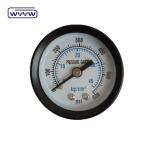 Axial 60mm Manometer Brass Connector Pressure Gauge Black Steel Material