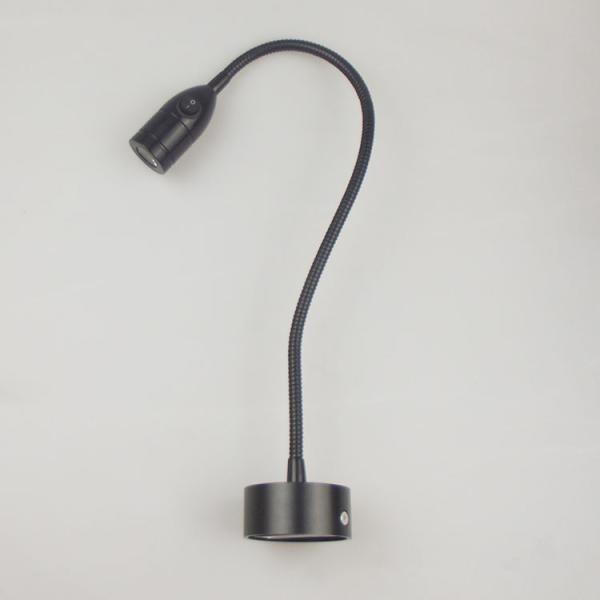 IP40 surface mounted bed reading light flexible bedside wall light 3W Interior