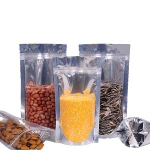 Wholesale Recycled One side clear aluminum foil printing pouch zip lock packaging bags from china suppliers