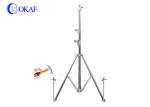 Stainless Steel 2.8m 3.8m Height Tripod Antenna Pole Portable