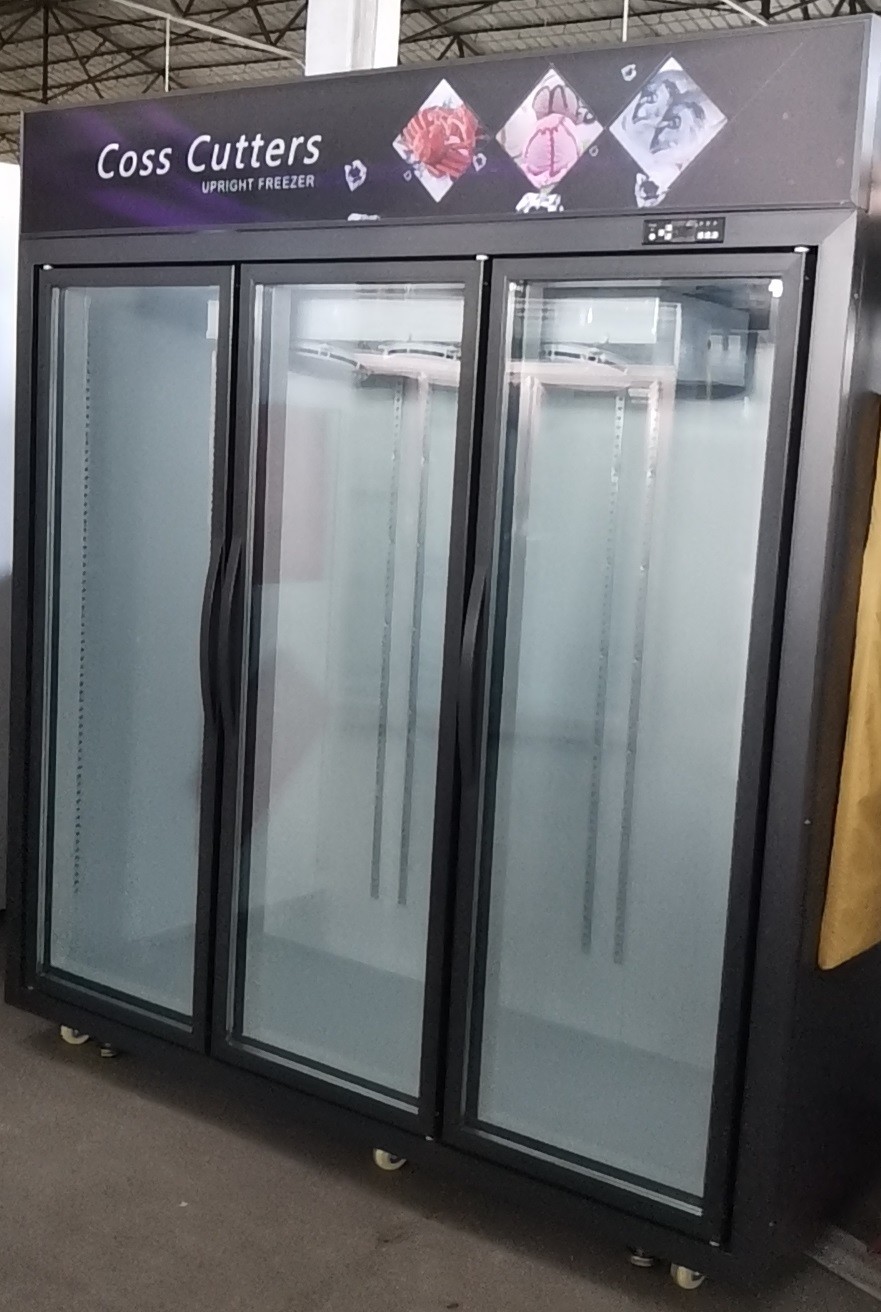 500L One Door Upright Display Freezer With Lock / Key Auto - Defrost Type