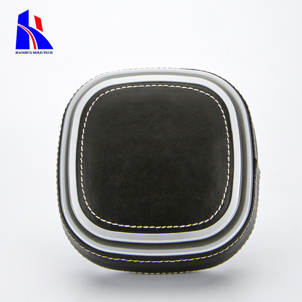 PC ABS Plastic Injection Molded Parts Body Housing With Sliver Painting And Leather Covering