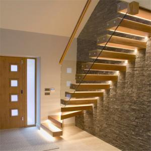 Wholesale Floating Space Saving Spiral Staircase , Led Wooden Floating Staircase from china suppliers