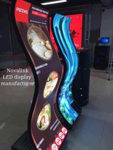 Wholesale Indoor slim Wave-shape HD LED poster with soft module from china suppliers