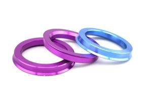 Wholesale Recyclable 60.1 To 66.1 Aluminum Hub Rings CNC Machined Blue / Purple Color from china suppliers
