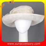 Elegant fancy Church sinamay hats for ladies ,Sinamay wide brimhats