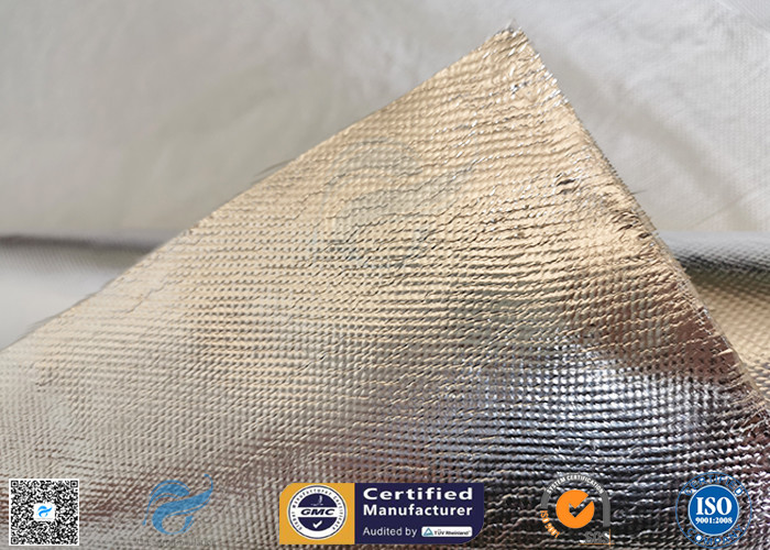 Industrial Hose Silver Coated Fabric Heat Sealing Aluminium Foil Coating