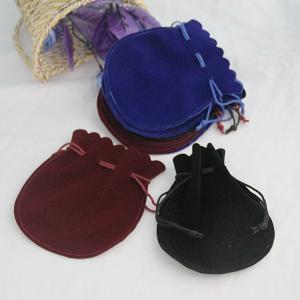 China Apple Packing multi Colors 8.5x9.5cm Custom Drawstring Pouch with round bottom on sale