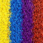 Nice Looking Rainbow Grass Artificial Turf For Kindergarten Amusement Park