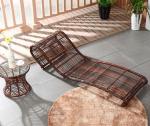 Leisure Aluminium Outdoor Garden wicker beach chair PE Rattan patio Chaise