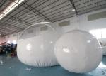Half Clear 4m Dome Inflatable Bubble Lodge With Silent Blower