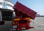 Side Dump 60 Ton 4 Axle Semi Trailer Trucks Mechanical Suspension