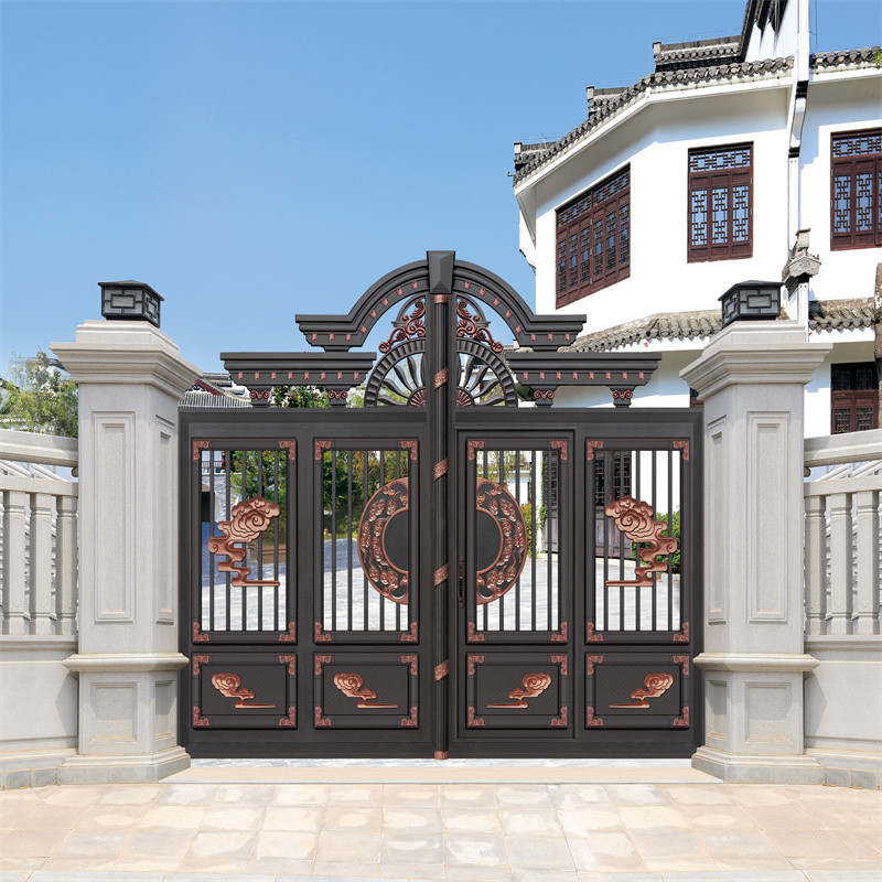 Modern Simplicity Design Custom Aluminum Fence with Sliding Open Style