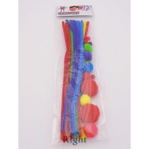 DIY craft set chenille stems and pompom set