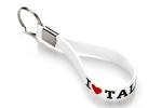 Imprinted Silicone Bracelet Key Chain Silicone Wristbands Key Tags