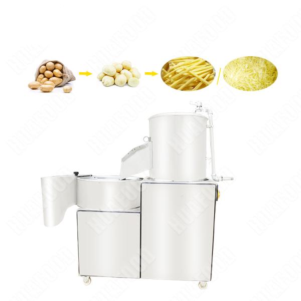 Potato Washer Peeler Slicer Cutter Machine For Potato Strips Potatoes Washing