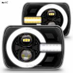 LED Headlights Sealed Beam Head Lights High/Low Beam Light Source Type LED 5x7