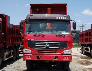 Wholesale Sinotruck howo 25 tons diesel dump truck 6X4 drive 336 horse power with parts red color from china suppliers