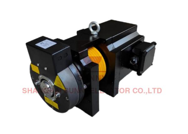 DC110 Brake Operating Voltage Belt Gearless Elevator Machine For Passenger Lift