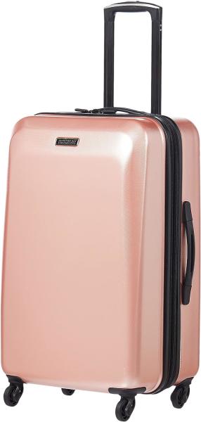 Moonlight Hardside Expandable Luggage with Spinner Wheels, Rose Gold, Checked