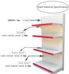 High Quality Single Sided Gondola Retail Display Racks Supermarket Shelves