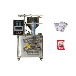 304 Stainless Steel Sauce Packing Machine 3/4 Sides Seal / Pillow Seal Type
