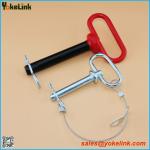 Red head hitch pin 7/8" with R Clip black powder coating for three point
