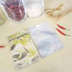 Resealable Aluminum Foil Food Bag Storing Candy Cookies Nuts Tea Vertical Zipper