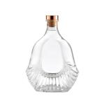 Customize Sealing Type Super Flint Glass 750ml Square Spirit Fish Shape Liquor