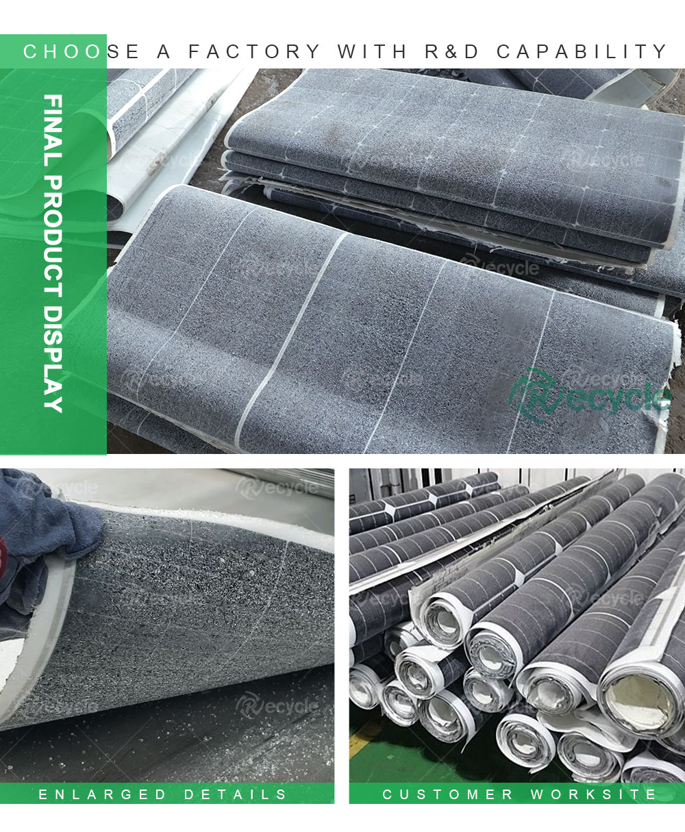 Tech Glass and Plastic Separating Machine for Waste Solar Panels 70-90PCS/Hour Speed
