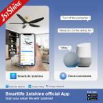Upgrade Your Living Space with 60" LED Ceiling Fan and Three Color Dimmable