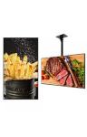 18.5 Inch wall mounted digital display screen advertising LCD Metal Plastic