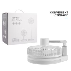 Wholesale 10000mAh Telescopic Foldable Fans Rechargeable Table Stand Folding Fan With LED Light from china suppliers