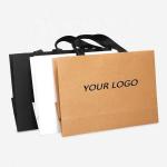 Custom Order Accepted Luxury Paper Bags with Ribbon Handle and Your Logo on