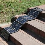 Suitcase Solar Panel Kit 40W 50W 60W Outdoor Camping Waterproof Folding Solar
