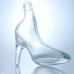 Glass 350ml 500ml High Heel Shoe Shape Liquor Whiskey Red Wine Bottle for