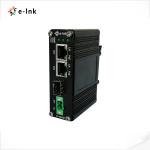 90 Watt Industrial Ethernet Media Converter 1 Port 100/1000X SFP To 2 Port 10