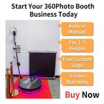 Automatic 360 Photo Booth for Business Events Free Custom Logo Input Voltage 110