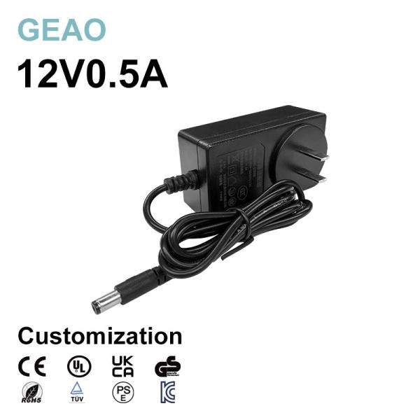 12V 0.5A Wall Mount Power Adapters For Hot Selling DVD Water Pump Heated Blanket