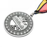 Gold / Silver / Bronze Plated Custom Logo Medal For Sport Zinc Alloy Paint