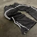 French Terry Fabric Men's Flared Sweatpants with Side Zipper Customized by