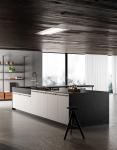 Customized Stylish Kitchen Cabinet Modern Glass Winecase With Bar Table