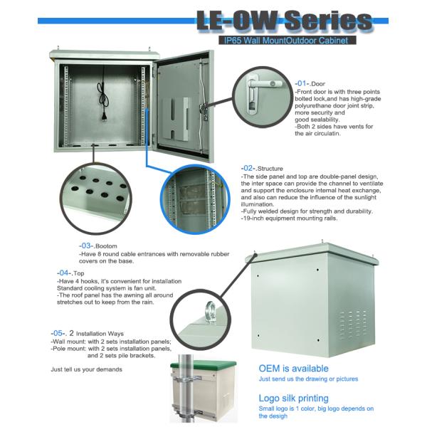 IP65 Metal Enclosure Outdoor Telecom Cabinet for Waterproof