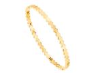 Hexagon 18k Solid Gold Bangle Bracelet 4mm Width for Engagement OEM