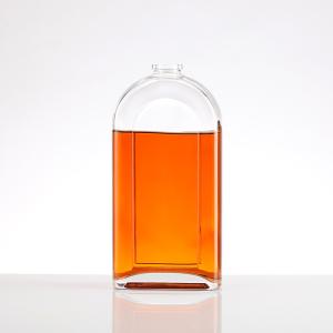 Wholesale Aluminum Plastic PP Collar 750ml Clear Round Liquor Bottle Empty Rectangle Small Mini from china suppliers