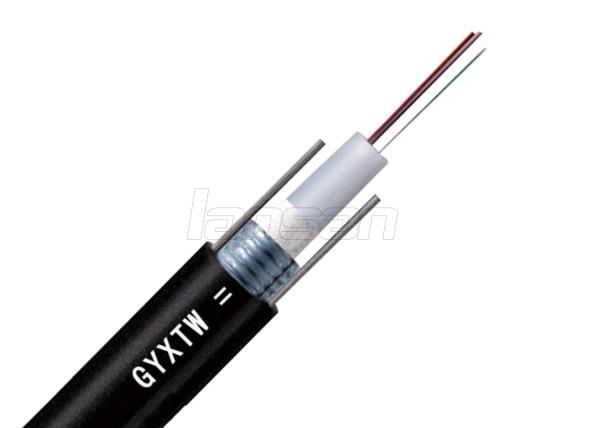 PE Jacket Outdoor Single Mode Optical Fiber Cable GYTXW Loose Tube OS2 2 ~ 24
