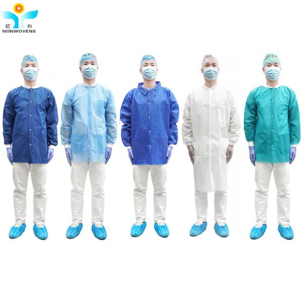 Polyethylene Waterproof Surgeon Lab Coat Disposable Protective PP Gown