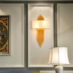 Gold LED Wall Lamp Bedroom Bedside Stairs Corridor Simple wall decoration light